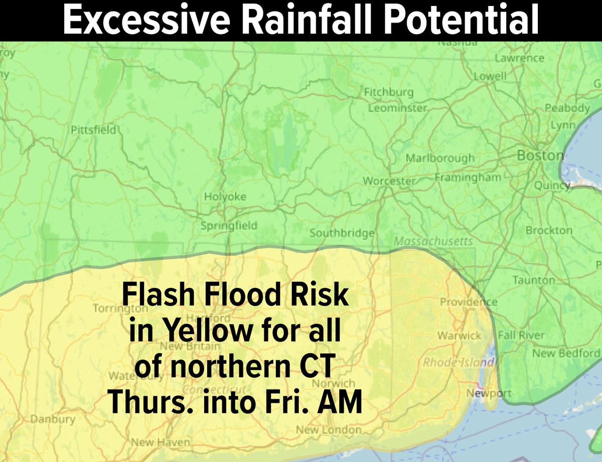 DHTheWeatherNut's tweet image. Heat headlines up today and tomorrow, then showers and rain headlines up for Thursday into early Friday, especially along and south of the Pike...
