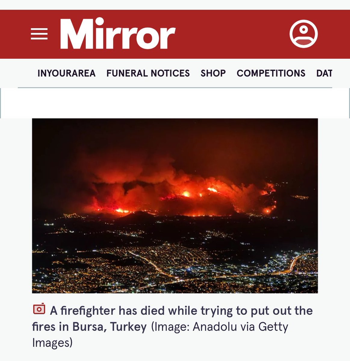 Ülkemizde etkisini sürdüren orman yangınları, geçtiğimiz günlerde Bursa’da da yürek burkan bir şekilde yaşandı.

📸 Uludağ’dan çektiğim, ulusal ve uluslararası basında yer alan fotoğrafım  v.aa.com.tr/152111/pg