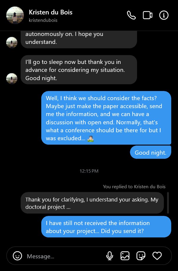 More @aomconnect.bsky.social / Eva Derous misconduct: I was banned from #AOM2025, so couldn't respond to “The Sweet Escape” 4-day work week paper. Now the authors won’t even share the manuscript—despite promising to. AOM also hides Derous’ name in the program. Shameful. 🕵️‍♀️🚫📄