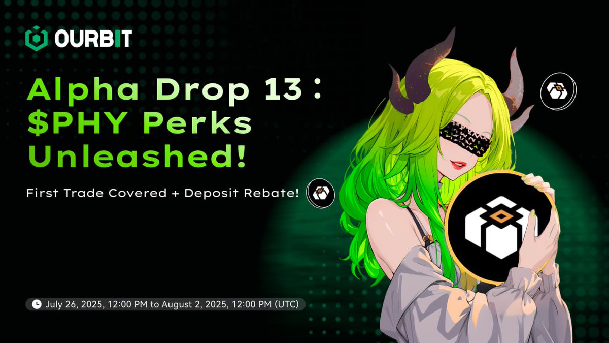 🔥 ALPHA DROP 13 $PHY: $30K up for grabs! 
 2 ways to win it:
1️⃣ First $PHY futures trade → we cover losses (up to 100 USDT)
2️⃣ Deposit $PHY → get 10% back (up to 50 USDT)

First come, first served.
🔗 ourbit.com/activity/kol?i…