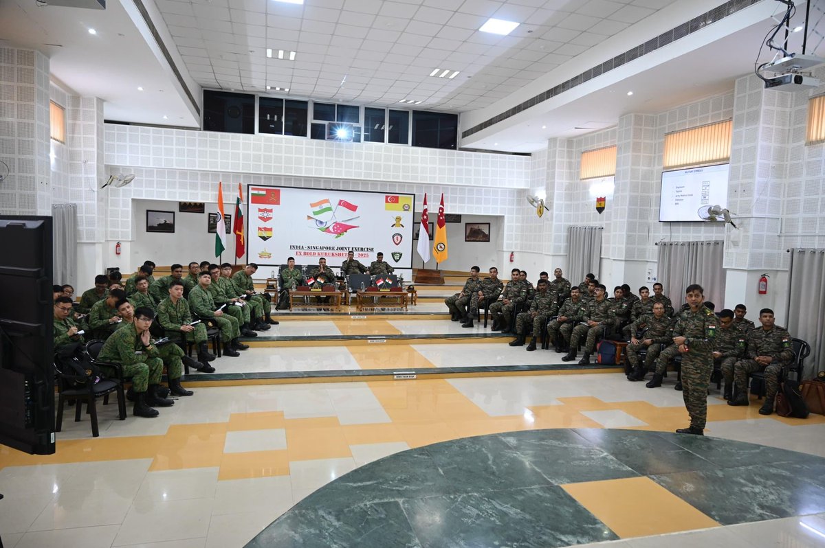 KonarkCorps's tweet image. “Joint Operations under UN Mandate”

On 27 July 25, Joint Foreign Training Exercise with Singapore Army #ExBoldKurukshetra of #BograBrigade, #IndianArmy &amp;amp; #SAF commenced at #Jodhpur with the aim to develop #Jointness under #UN mandate. #MilitaryCooperation
@MEAIndia
@adgpi