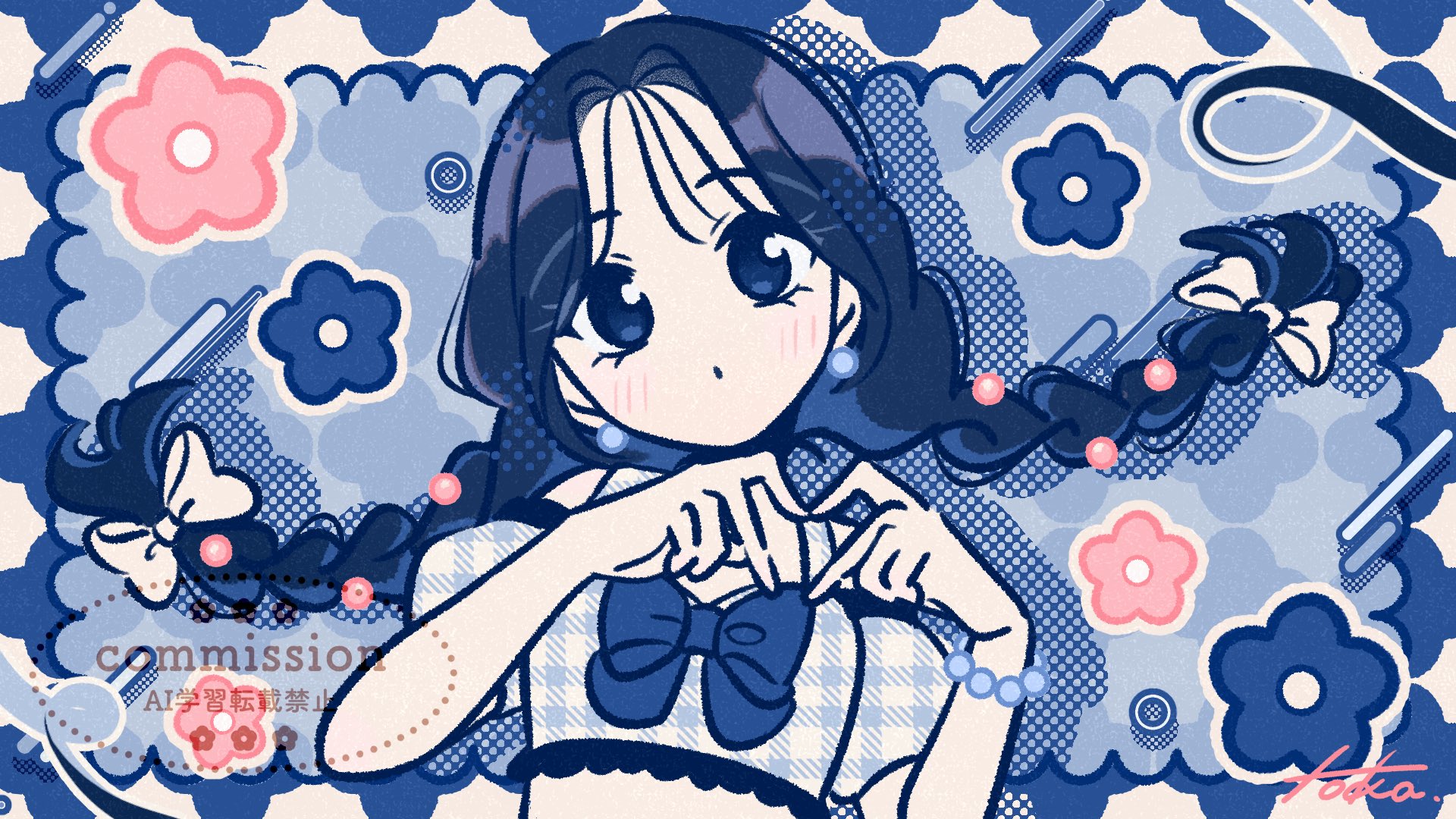 なつき　手描きイラスト　リクエスト 4月のカレンダーです！🍀 【セブンイレブン】 A4：DJ72NNQH