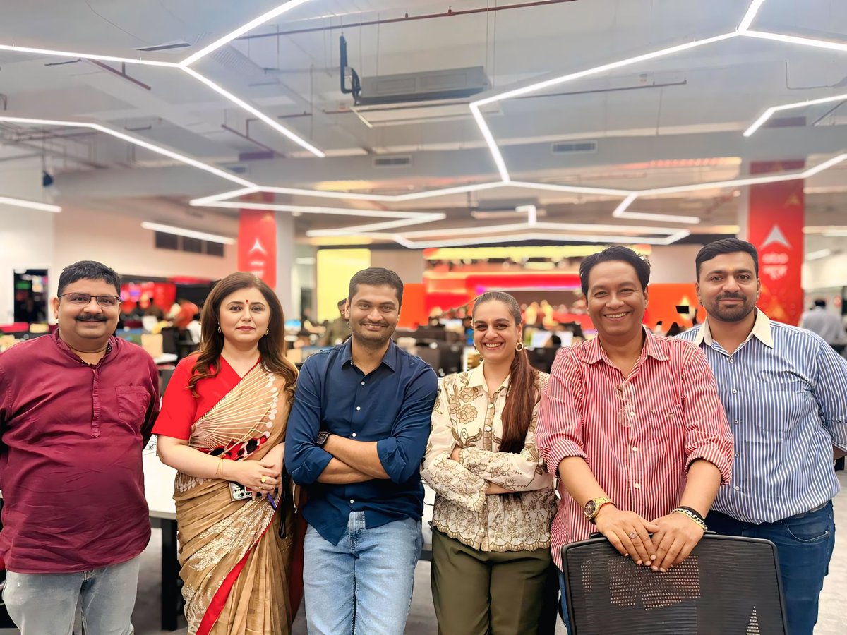 Ashish K Singh (ABP News) (@ashishsinghlive) on Twitter photo All smiles ❤️ New workplace <a href="/ABPNews/">ABP News</a>
<a href="/romanaisarkhan/">Romana Isar Khan</a> <a href="/IshlinKaur/">Ishleen kaur (ਇਸ਼ਲੀਨ ਕੌਰ) 🇮🇳</a> <a href="/abhineetpradhan/">Abhineet Kumar</a> <a href="/shailendrajurno/">Shailendrak</a> All smiles ❤️ New workplace <a href="/ABPNews/">ABP News</a>
<a href="/romanaisarkhan/">Romana Isar Khan</a> <a href="/IshlinKaur/">Ishleen kaur (ਇਸ਼ਲੀਨ ਕੌਰ) 🇮🇳</a> <a href="/abhineetpradhan/">Abhineet Kumar</a> <a href="/shailendrajurno/">Shailendrak</a>