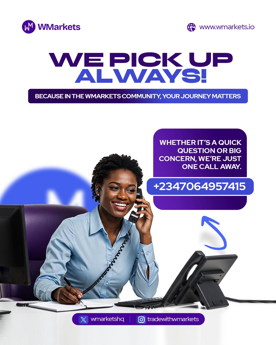 Let me tell you something you may not know about <a href="/wmarketshq/">WMarkets</a>.

Wmarkets cares about your trading journey and, to that end, has provided a customer support quick-call line to offer prompt solutions to any issues you might encounter while trading with them.
