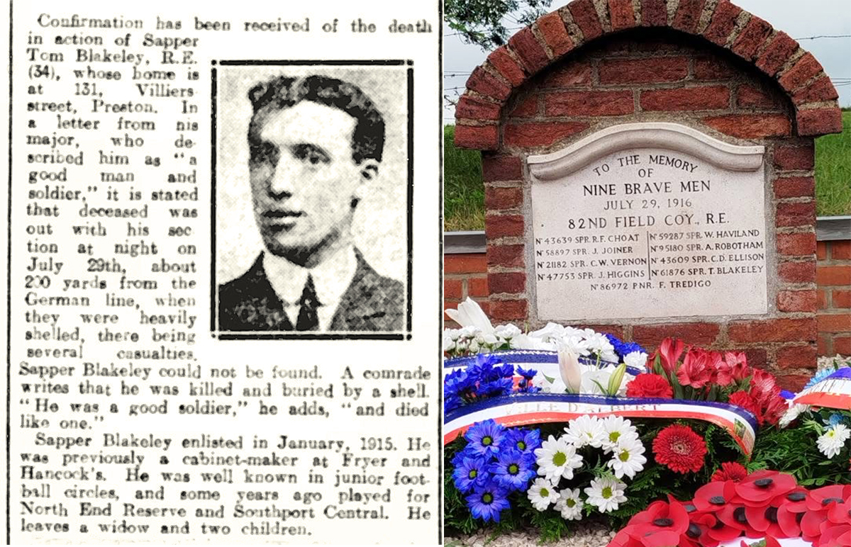 Nowt but a Lad (@nowtbutalad) on Twitter photo Remembering #Preston North End footballer Tom Blakeley who was killed in action #OnThisDay in 1916 near Bazentin-le-Petit on the Somme battlefield in France. <a href="/pnefc/">Preston North End FC</a> <a href="/blogpreston/">Blog Preston</a> <a href="/tnbfanzine/">The Nose Bag fanzine (PNEFC)</a> <a href="/CroneyITV/">Paul Crone</a> #WW1 #Lancashire #Football Remembering #Preston North End footballer Tom Blakeley who was killed in action #OnThisDay in 1916 near Bazentin-le-Petit on the Somme battlefield in France. <a href="/pnefc/">Preston North End FC</a> <a href="/blogpreston/">Blog Preston</a> <a href="/tnbfanzine/">The Nose Bag fanzine (PNEFC)</a> <a href="/CroneyITV/">Paul Crone</a> #WW1 #Lancashire #Football