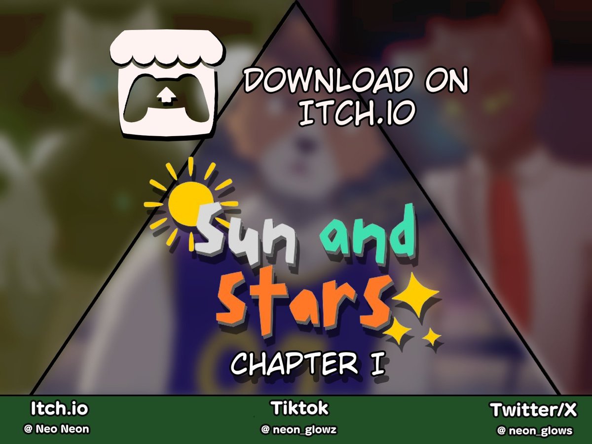 Chapter I of Sun and Stars is out on itch.io everyone! ☀️ ✨ 
You can download it here 👇 neon-glows.itch.io/sunstars
I hope you all like it. Have a great day everyone!