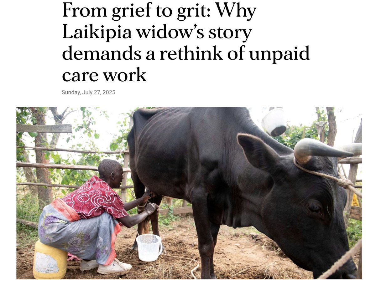 UN Women Kenya (@unwomenkenya) on Twitter photo Unpaid care work remains invisible, but women like Beatrice bear it daily.
Together with <a href="/HandinHandEA/">Hand in Hand Eastern Africa</a> and support from <a href="/gatesfoundation/">Gates Foundation</a>, we’re spotlighting untold #carework stories to influence policy and change in <a href="/LaikipiaCountyG/">County Government of Laikipia</a>
More 👉 nation.africa/kenya/news/gen…
#CareEconomy Unpaid care work remains invisible, but women like Beatrice bear it daily.
Together with <a href="/HandinHandEA/">Hand in Hand Eastern Africa</a> and support from <a href="/gatesfoundation/">Gates Foundation</a>, we’re spotlighting untold #carework stories to influence policy and change in <a href="/LaikipiaCountyG/">County Government of Laikipia</a>
More 👉 nation.africa/kenya/news/gen…
#CareEconomy