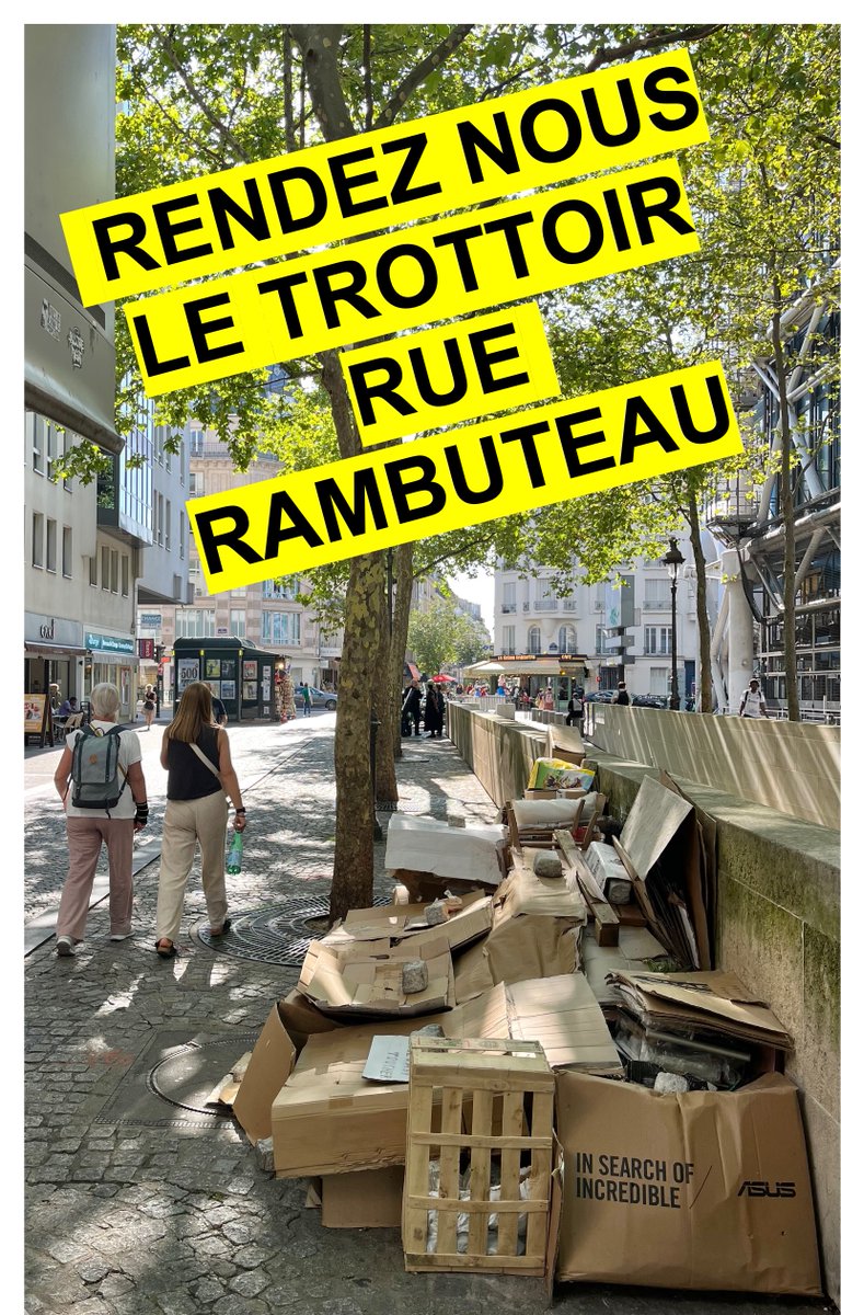 Maverick75003's tweet photo. 42 Rue Rambuteau. Depuis un mois des vendeurs à la sauvette stockent à même le trottoir leur marchandise en utilisant en SDF pour en assurer le gardiennage. Plusieurs déclarations DMR sans effet.
 @MParisCentre le trottoir est-il définitivement condamné ? @PMdeParis https://t.co/h1fsSKjo4q