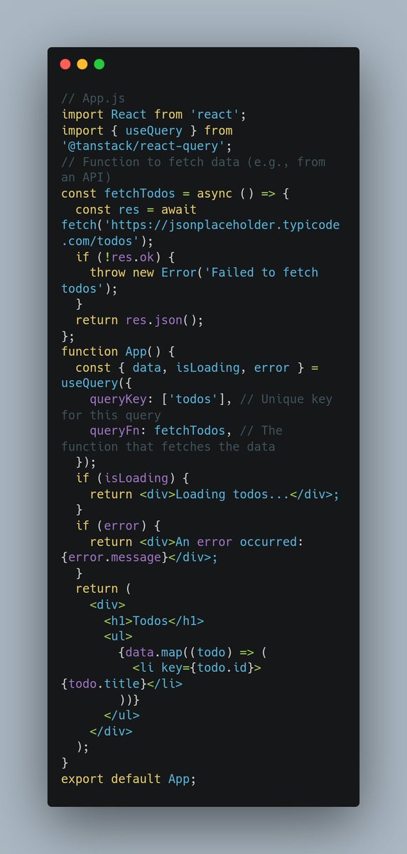 sam__935's tweet photo. اللي يستخدم React..

نصيحة استخدم React query دائماً اذا بتسوي fetch لل data، بتريحك من صداع useEffect بشكل كبييييير

خصوصا انها تختصر عليك سالفة ال loading status قبل اظهار البيانات للمستخدم، وهذا غير المميزات الكثير اللي فيها. https://t.co/f4eyDWDz8F