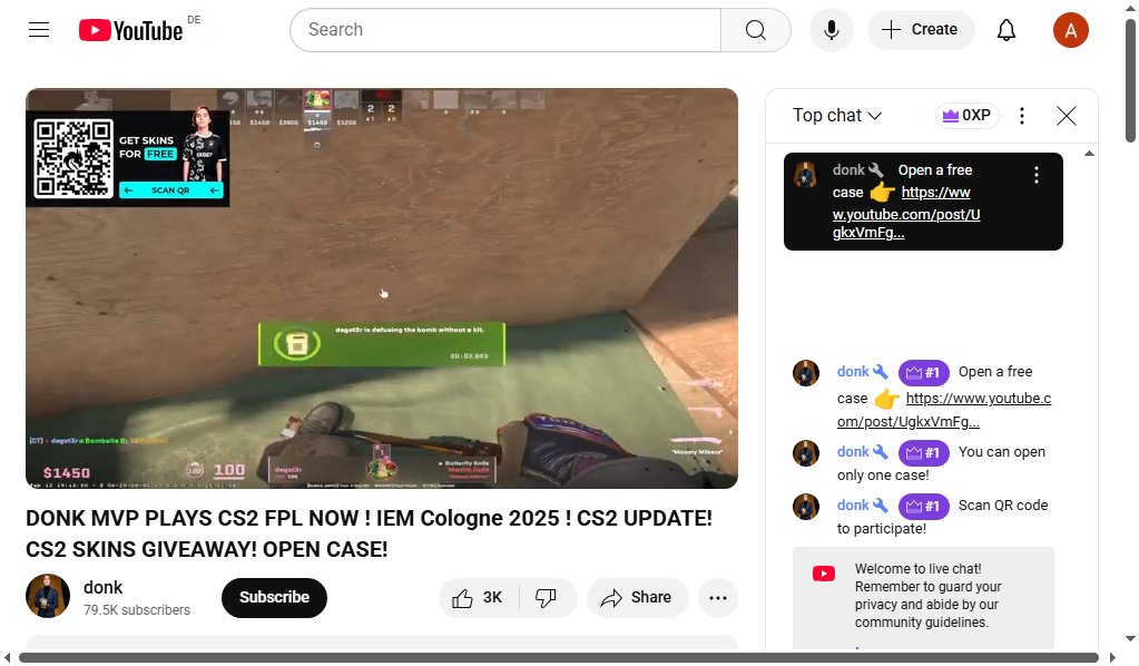 Scam_Wipe's tweet image. 🚨 #Scam ALERT 🚨
🎥 Fraudulent stream detected: youtube.com/watch?v=5z3uK6…

Topics: #PhishingScam #Streamjacking #Deepfake
Tagging for awareness:
📢@CyberSecMonth @zachxbt @Google @elonmusk

Stay vigilant and avoid suspicious links!
📩 Report scams to protect others.