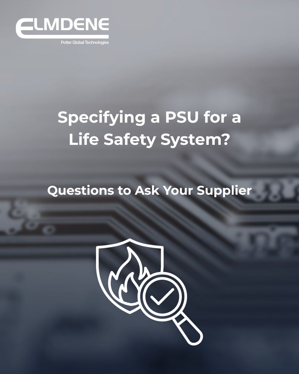ElmdeneIntLtd's tweet image. Specifying a PSU for life safety systems?
Ask your supplier:
• Is it tested in real conditions?
• What’s the lifespan of key components?
• Does the warranty back up the quality?
The right questions leads to reliable systems.
Full guide: buff.ly/0Rvb7xN
#PSUSelection