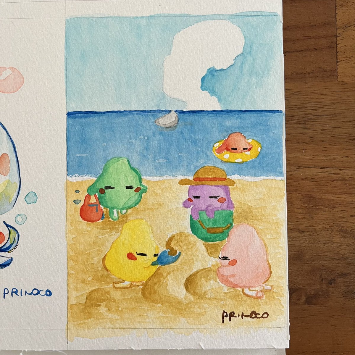 PRinocO7282022's tweet image. #WorldWatercolorMonth2025

27. DRIFT（流される）🏖️