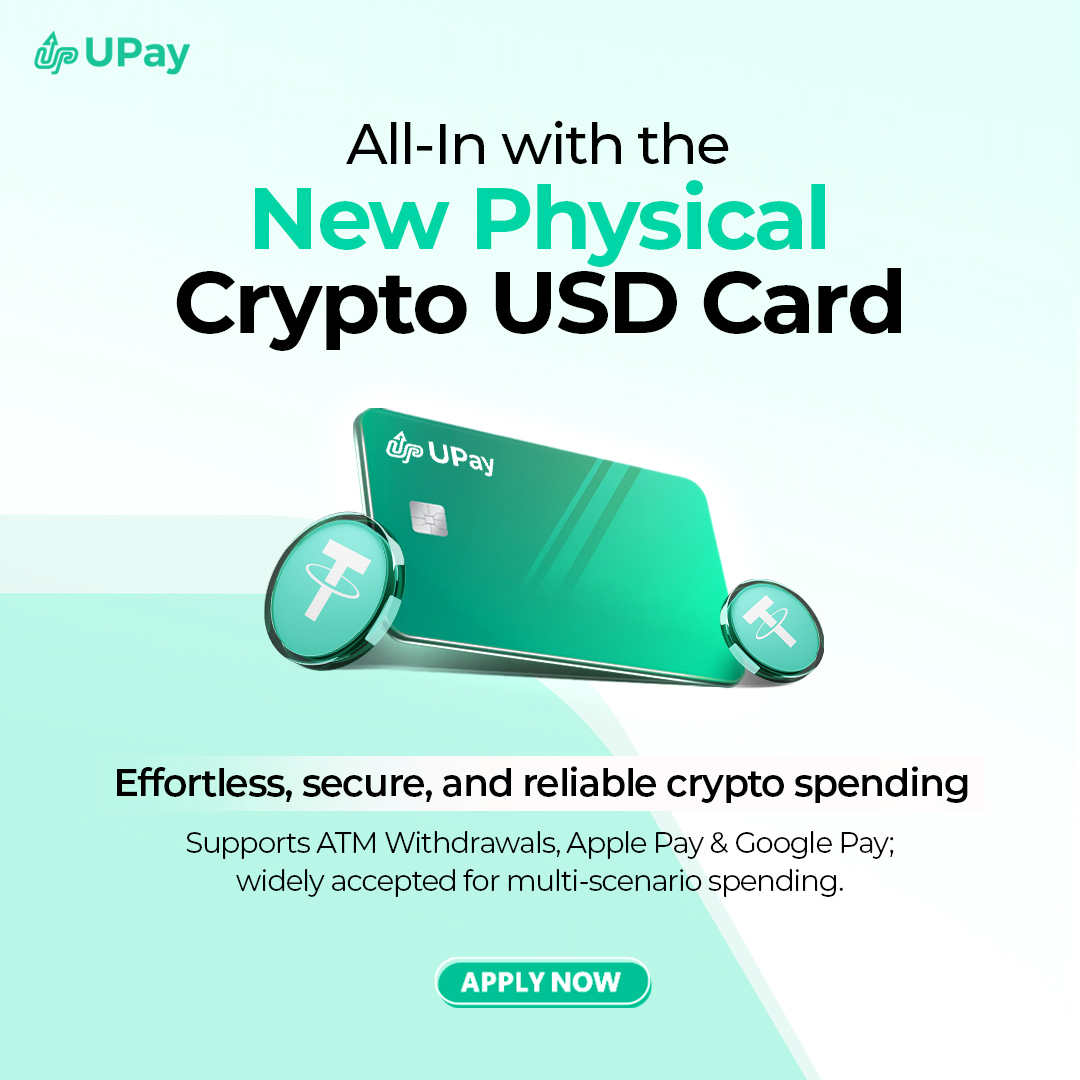 🚀UPay Wallet App – New Launch! The USD Crypto Card is now LIVE! ✓Spend  crypto