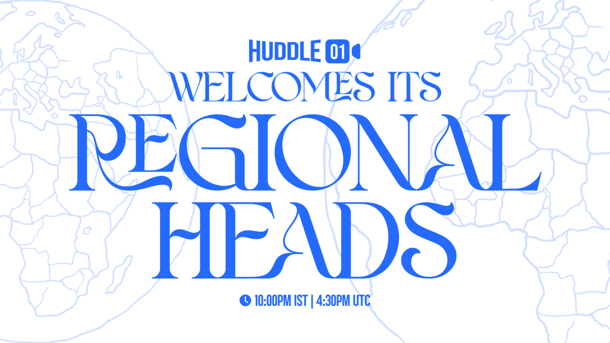 Come hangout with our community lead <a href="/zeeshan_utd/">zeeshan8281.eth</a> along with the HUDL Regional heads tomorrow💙

Know about their HUDL journeys, what it takes to lead a chapter and how you can lead one in your region.