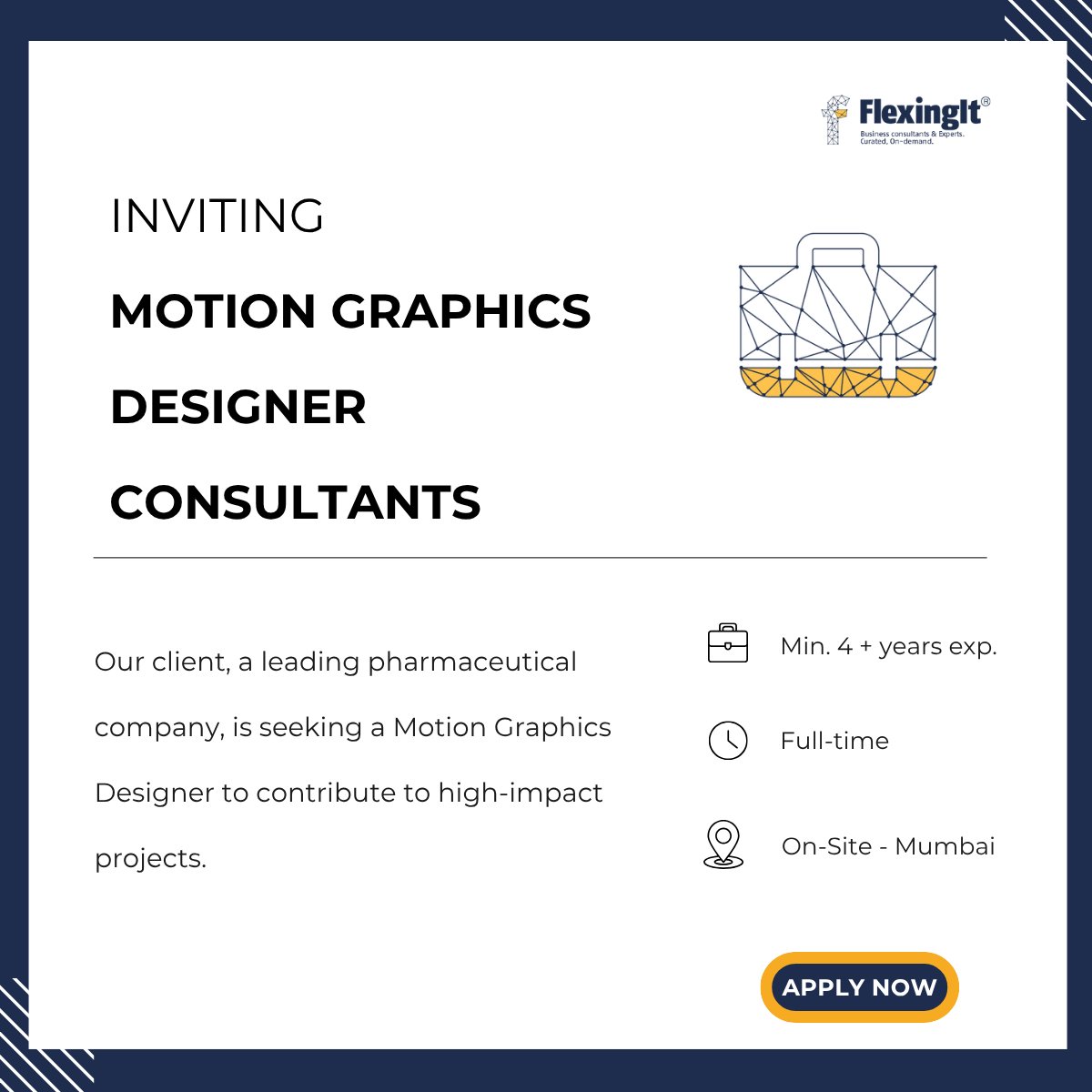 Flexingit1's tweet image. If this project interests you, please apply here:
flexingit.com/project/global…

#MotionGraphics #MotionGraphicsConsultants #MotionGraphicsDesigner #Hiring #FlexingIt