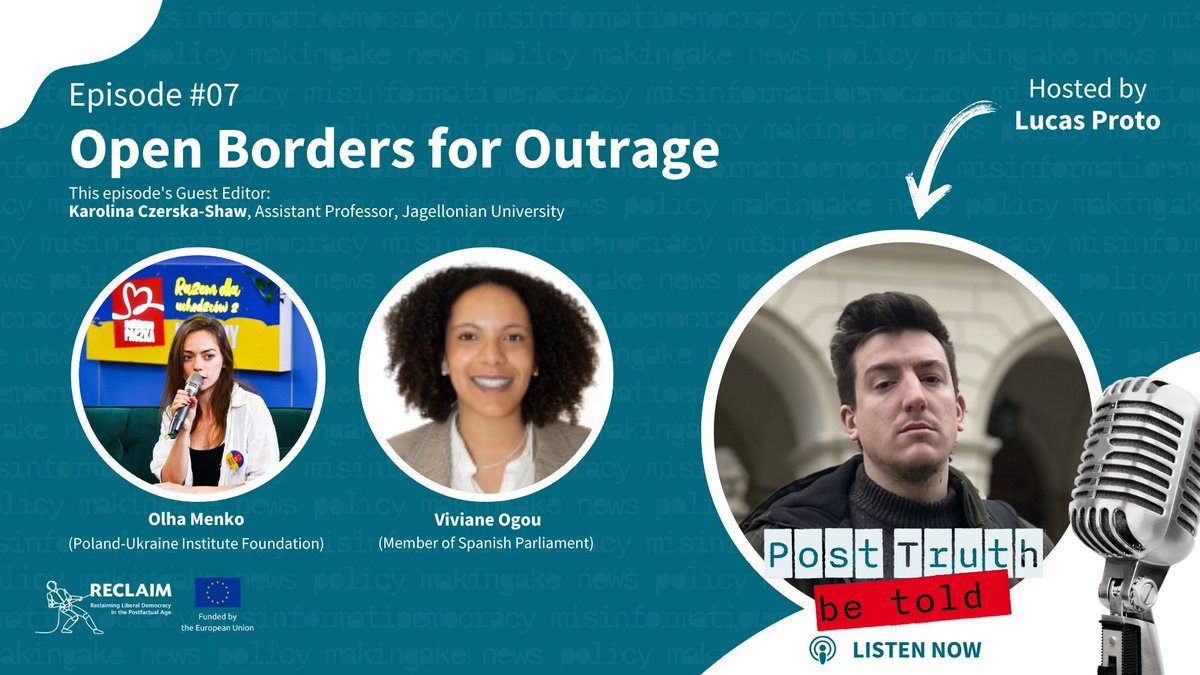 🎙️Out now! Episode 7 of the RECLAIM podcast, "Post-Truth be Told"

🔊 Listen now and unpack how disinformation shapes the migration debate!
👉 Spotify: open.spotify.com/episode/0cnCMx…
👉 Apple: podcasts.apple.com/us/podcast/ope…
More info on the RECLAIM website: reclaim.hi.is/en/

🎤 Host: