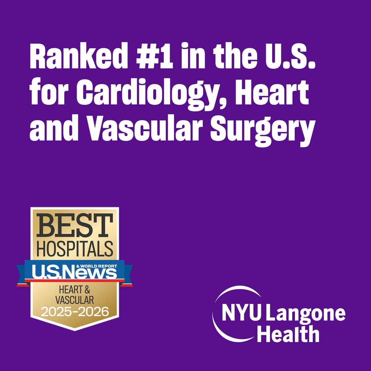 Glenn Fishman (@glennfishman) on Twitter photo Proud that <a href="/nyulangone/">NYU Langone Health</a> is ranked #1 in the nation for Cardiology, Heart & Vascular Surgery by <a href="/usnews/">U.S. News & World Report</a>. A true reflection of our extraordinary team, collaborative culture, and unwavering focus on patient care. Grateful to be part of it. #NYULangone #CardiologyExcellence Proud that <a href="/nyulangone/">NYU Langone Health</a> is ranked #1 in the nation for Cardiology, Heart & Vascular Surgery by <a href="/usnews/">U.S. News & World Report</a>. A true reflection of our extraordinary team, collaborative culture, and unwavering focus on patient care. Grateful to be part of it. #NYULangone #CardiologyExcellence
