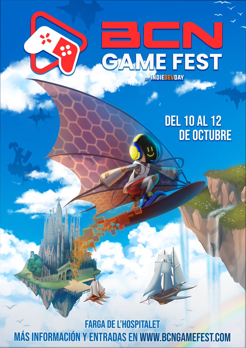 🚨 Cartel de #BCNGameFest2025 🚨

Este año zarpamos con nueva identidad y rumbo firme, pero con el mismo corazón indie de siempre ⛵

🎮 Pasado, presente y futuro se conectan para construir un ecosistema de videojuegos más creativo, diverso y sostenible 🔝
🥰 Refleja ese espíritu
