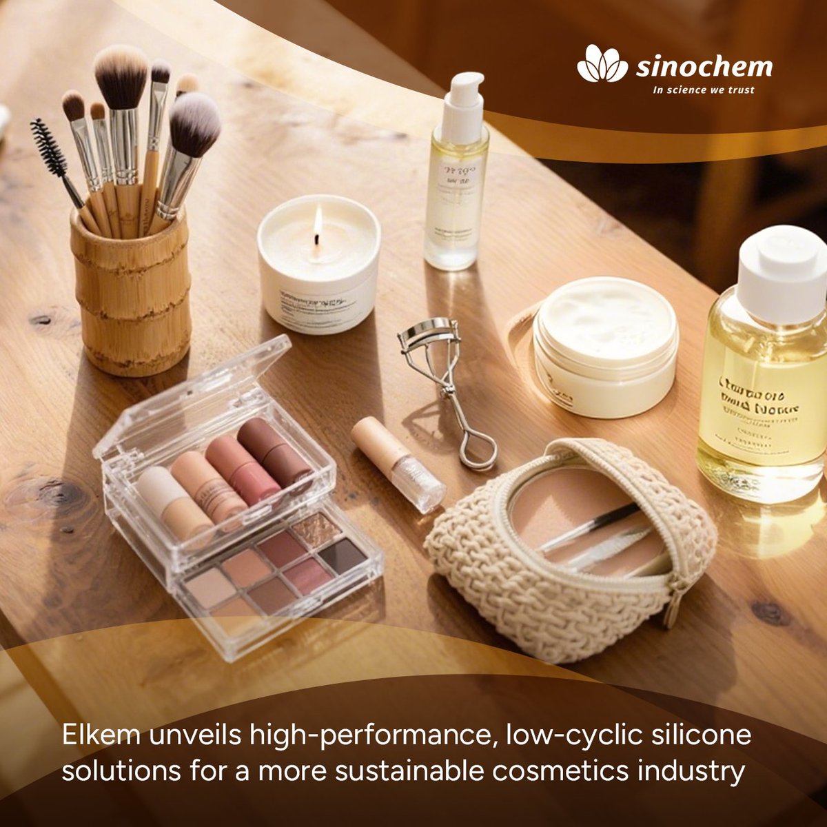Elkem, a subsidiary of Sinochem Holdings, unveils its cosmetic innovations featuring low-cyclic silicone solutions (D4/D5/D6 ≤0.1%).
PURESIL™ TMS IDD 50 &amp; DM 30:
✓ Instant film formation
✓ Water- and oil-resistance
✓ Non-greasy, non-tacky texture
★ Ideal for lipstick,