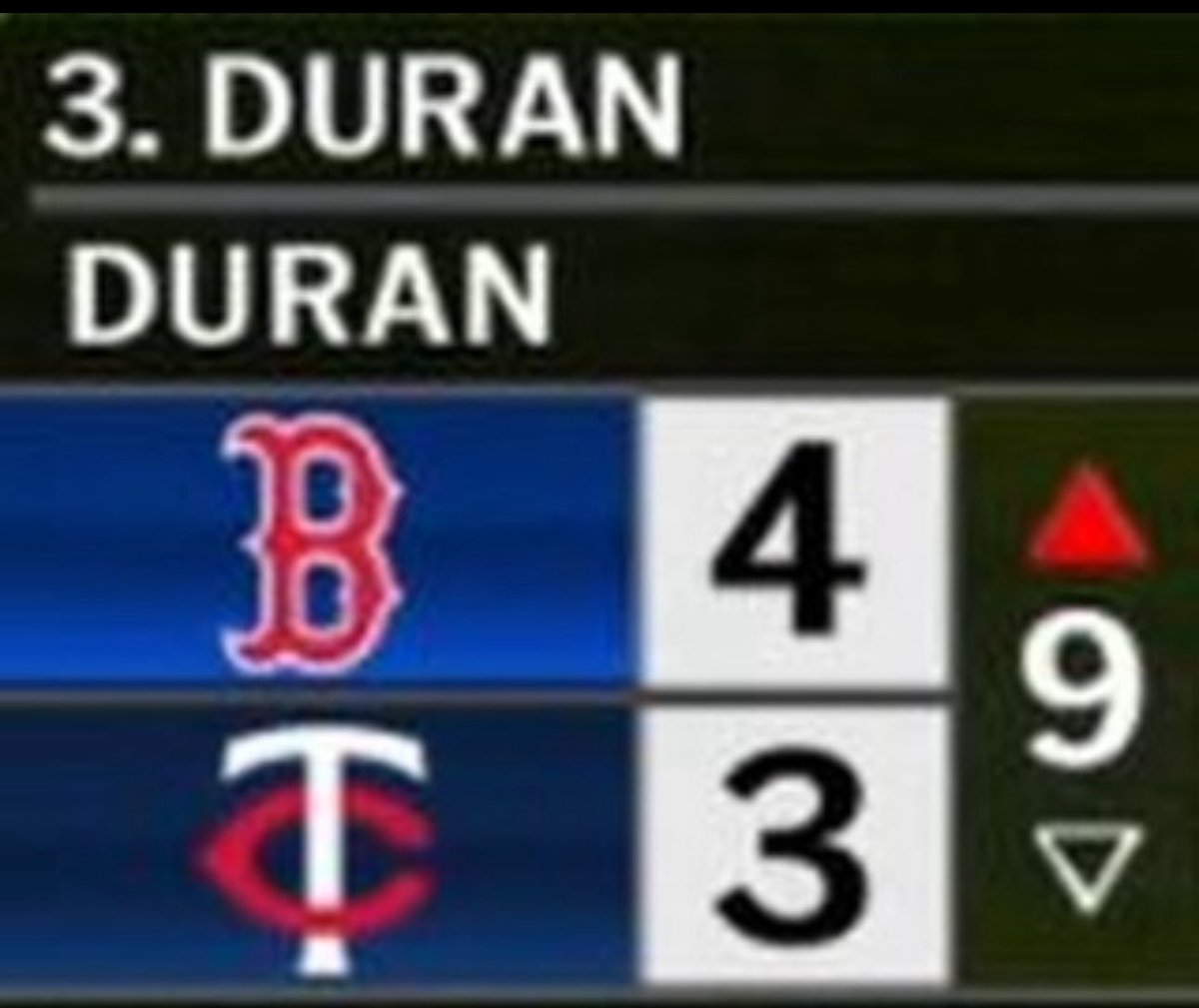 Jhoan Duran pitched to Jarren Duran yesterday forming this glorious combo.