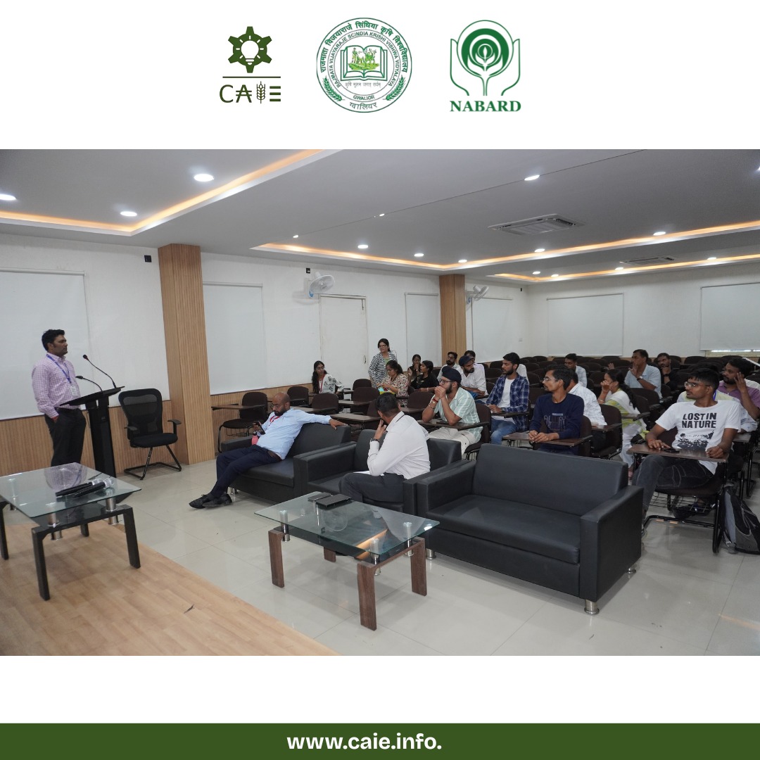 CaieGwalior's tweet photo. 🚀 Empowering Agri-Entrepreneurs!
CAIE RVSKVV Gwalior &amp; NTG Infotech hosted a dynamic Startup Boot Camp to boost agri-innovation &amp; startup literacy.
Experts shared insights on funding, startup pillars &amp; rural growth.
👏 Big thanks to all!
#AgriStartup #StartupIndia #CAIEGwalior https://t.co/7bMoA5gPF4