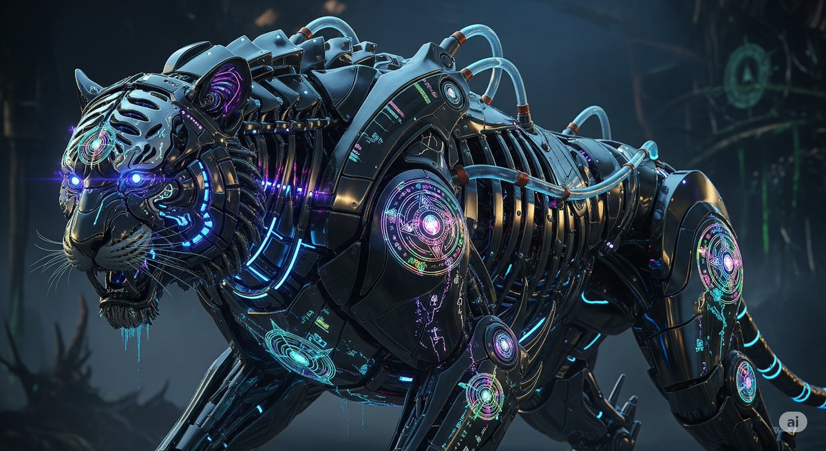 ExoOperator's tweet image. Type: Robot × Class: Beast × Cybernetic Augmentations: Ultra
#aiart #nft