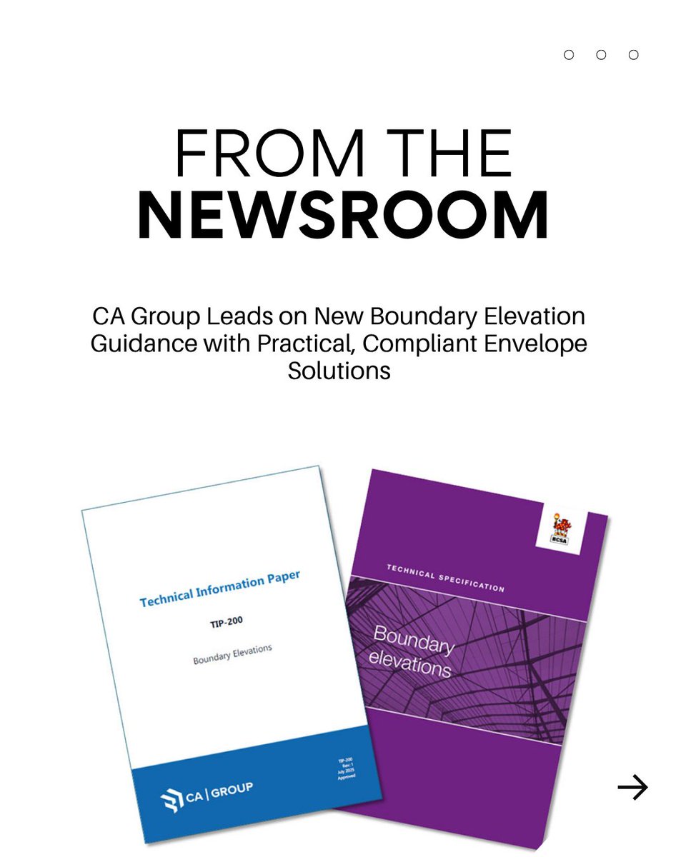 CA Group supports the BCSA’s new boundary spec with expert-led guidance and TIP-200 helping you stay compliant without sacrificing cost or carbon.

Read more here.👉architectsdatafile.co.uk/news/ca-group-…

#BoundaryElevations #BuildingEnvelopes #CAGuidance #ADF #ArchitectsDatafile