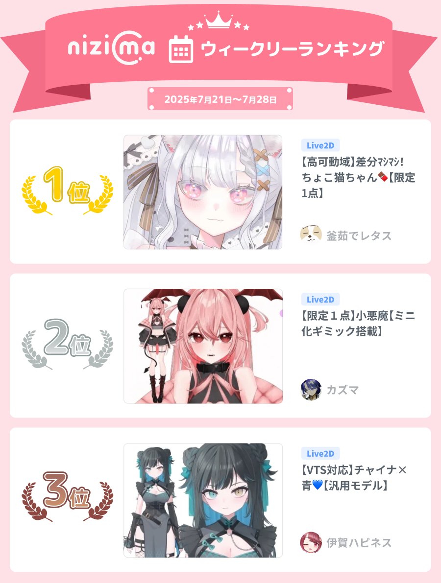 nizima by Live2D (公式) (@nizima_official) / X