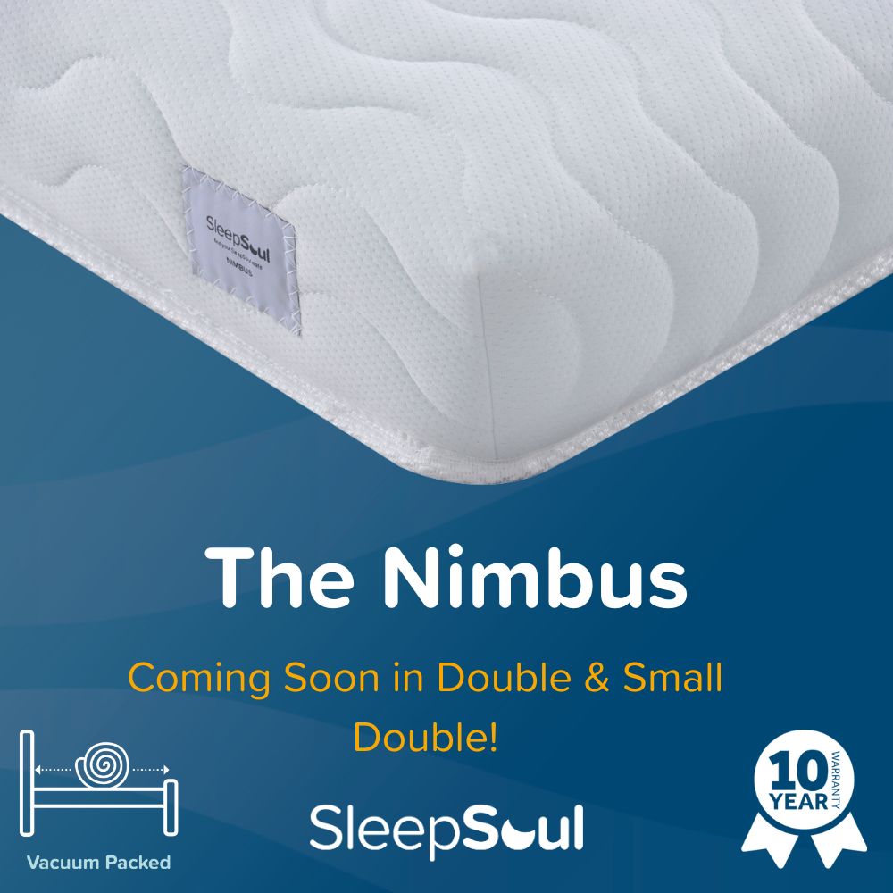 💤 New Sizes Coming Soon!

Our Classic Nimbus mattress is expanding – small double &amp; double sizes are arriving this August! 

Perfect for spare rooms or any comfy, affordable sleep solution.

View the Nimbus now: zurl.co/m7Y5o 

#SleepSoul #NimbusMattress #ComingSoon