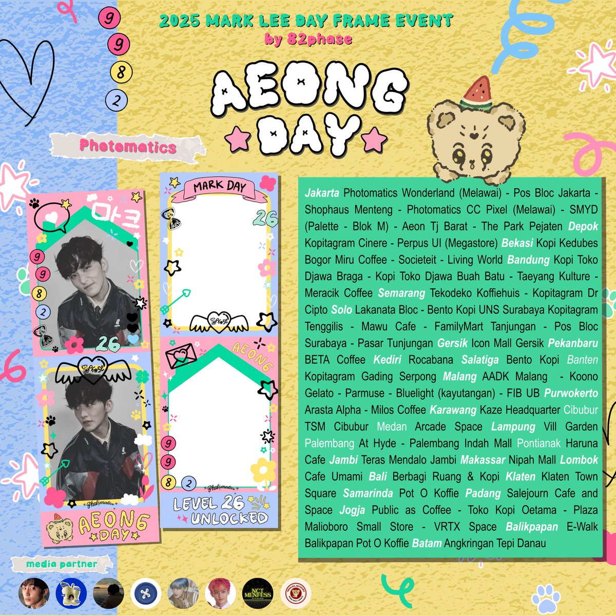 nct_menfess's tweet image. ゛ᥲꫀꪮᥒg dᥲᥡ 🐈‍⬛ ⸝⸝.ᐟ⋆ ( ͡•. •. ͡ )

2025 Mark Lee Day Frame Event
Photoboth Template by @82phase 

📮 Photomatics ꒰ 1 - 7 Agustus 2025 ꒱
📮 Snaplab ꒰ 8 - 21 Agustus 2025 ꒱
 
more details on thread

#OurAeongTurns26 #HappyMarkDay #MARK #마크