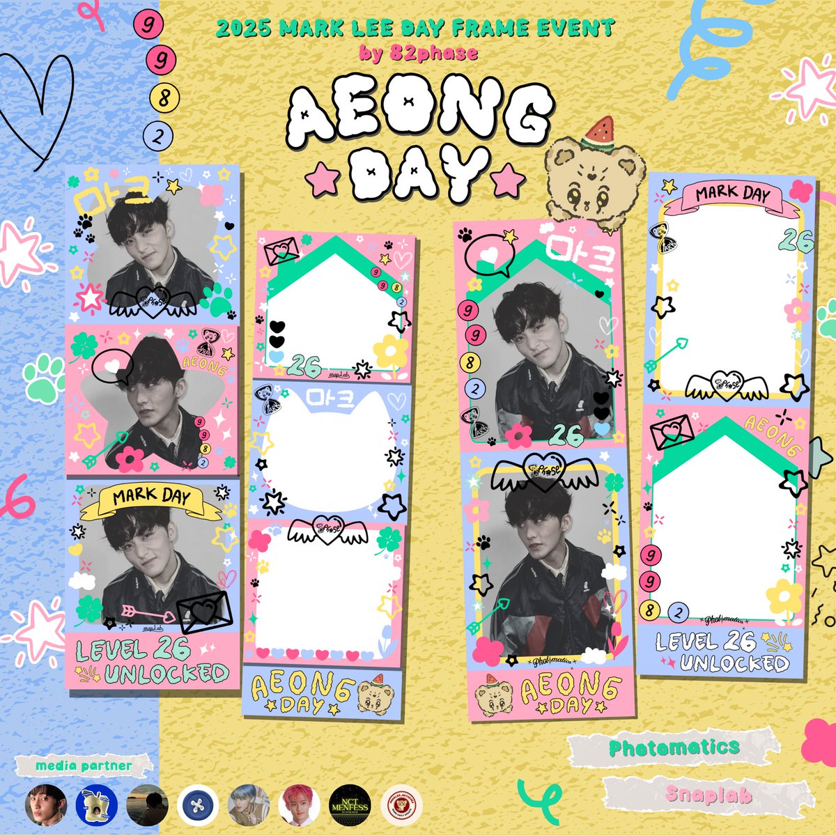 nct_menfess's tweet image. ゛ᥲꫀꪮᥒg dᥲᥡ 🐈‍⬛ ⸝⸝.ᐟ⋆ ( ͡•. •. ͡ )

2025 Mark Lee Day Frame Event
Photoboth Template by @82phase 

📮 Photomatics ꒰ 1 - 7 Agustus 2025 ꒱
📮 Snaplab ꒰ 8 - 21 Agustus 2025 ꒱
 
more details on thread

#OurAeongTurns26 #HappyMarkDay #MARK #마크