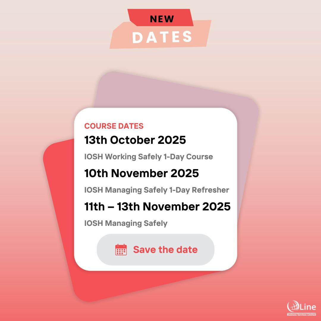 📅 New IOSH Course Dates Are Live!

Whether you're refreshing your knowledge or starting your safety training journey, we’ve got you covered.

📍 Limited places available – don’t miss out!
📲 Book now or contact us for more details.
0117 986 2194

#LineBSL #IOSHTraining