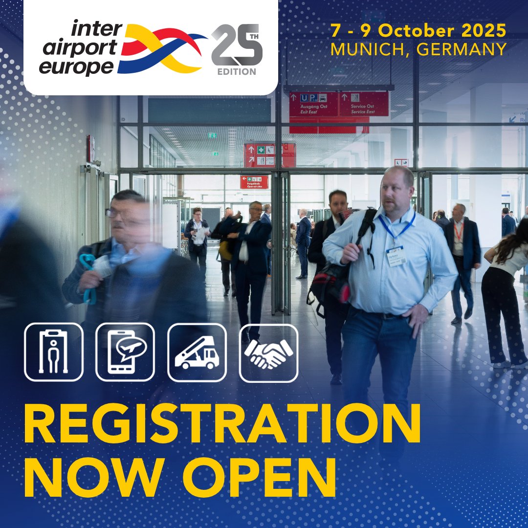 Cities Today (@cities_today) on Twitter photo Don't forget to register for inter airport Europe 2025, the world’s largest exhibition for airport equipment, technology, design, and services, taking place 7–9 October in Munich.
Learn more 👉 bit.ly/43WtEvW
<a href="/interairport/">inter airport Europe</a> #IAE25 #interairportEurope #airportinnovation Don't forget to register for inter airport Europe 2025, the world’s largest exhibition for airport equipment, technology, design, and services, taking place 7–9 October in Munich.
Learn more 👉 bit.ly/43WtEvW
<a href="/interairport/">inter airport Europe</a> #IAE25 #interairportEurope #airportinnovation