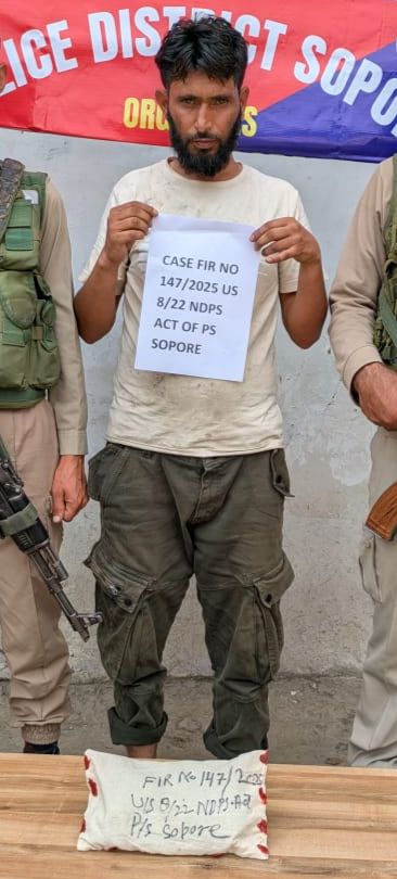 Sopore Police (@soporepolice) on Twitter photo ๐จ Sopore Police arrested a drug peddler during a naka at Maharajpora; psychotropic substance recovered. FIR under NDPS Act registered, investigation underway.
#SoporePolice #DrugFreeSopore #ZeroTolerance
<a href="/JmuKmrPolice/">J&K Police</a> <a href="/KashmirPolice/">Kashmir Zone Police</a> <a href="/DIGBaramulla/">DIG of Police NKR Baramulla</a> <a href="/IftkharTalib/">Iftkhar Talib</a> ๐จ Sopore Police arrested a drug peddler during a naka at Maharajpora; psychotropic substance recovered. FIR under NDPS Act registered, investigation underway.
#SoporePolice #DrugFreeSopore #ZeroTolerance
<a href="/JmuKmrPolice/">J&K Police</a> <a href="/KashmirPolice/">Kashmir Zone Police</a> <a href="/DIGBaramulla/">DIG of Police NKR Baramulla</a> <a href="/IftkharTalib/">Iftkhar Talib</a>