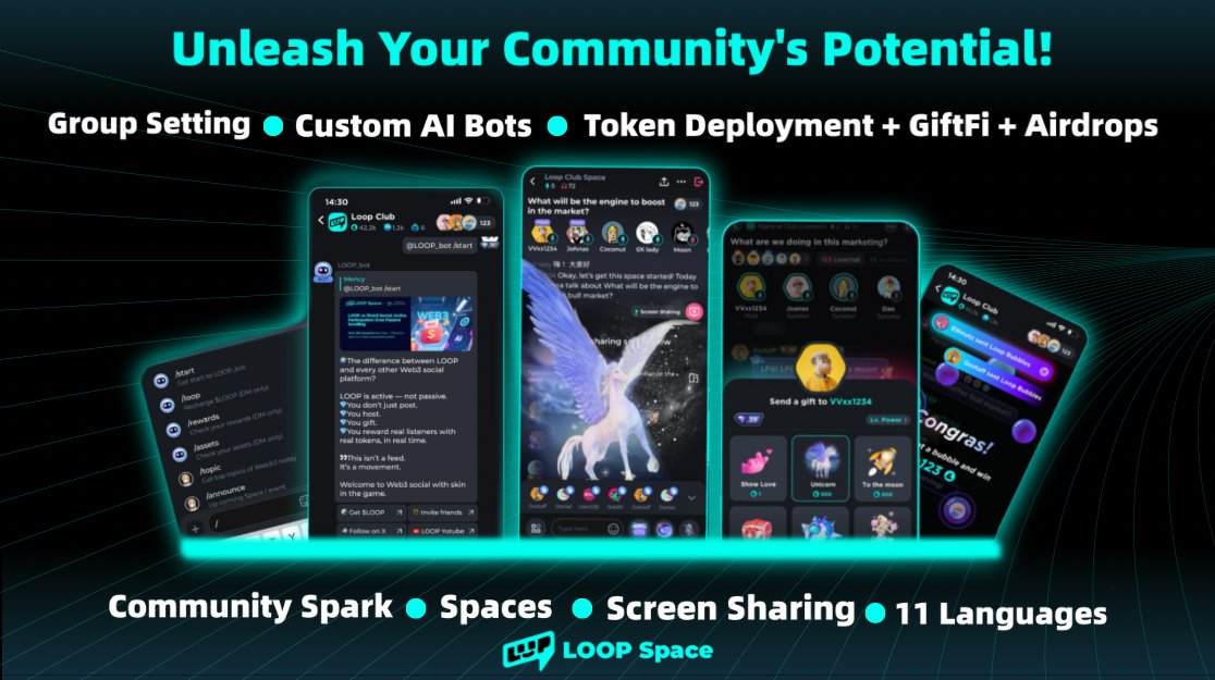LOOPSPACE_INTL's tweet image. LoopSpace API just made your community 10x cooler. 🧙‍♂️✨
#LoopSpace #Web3Vibes