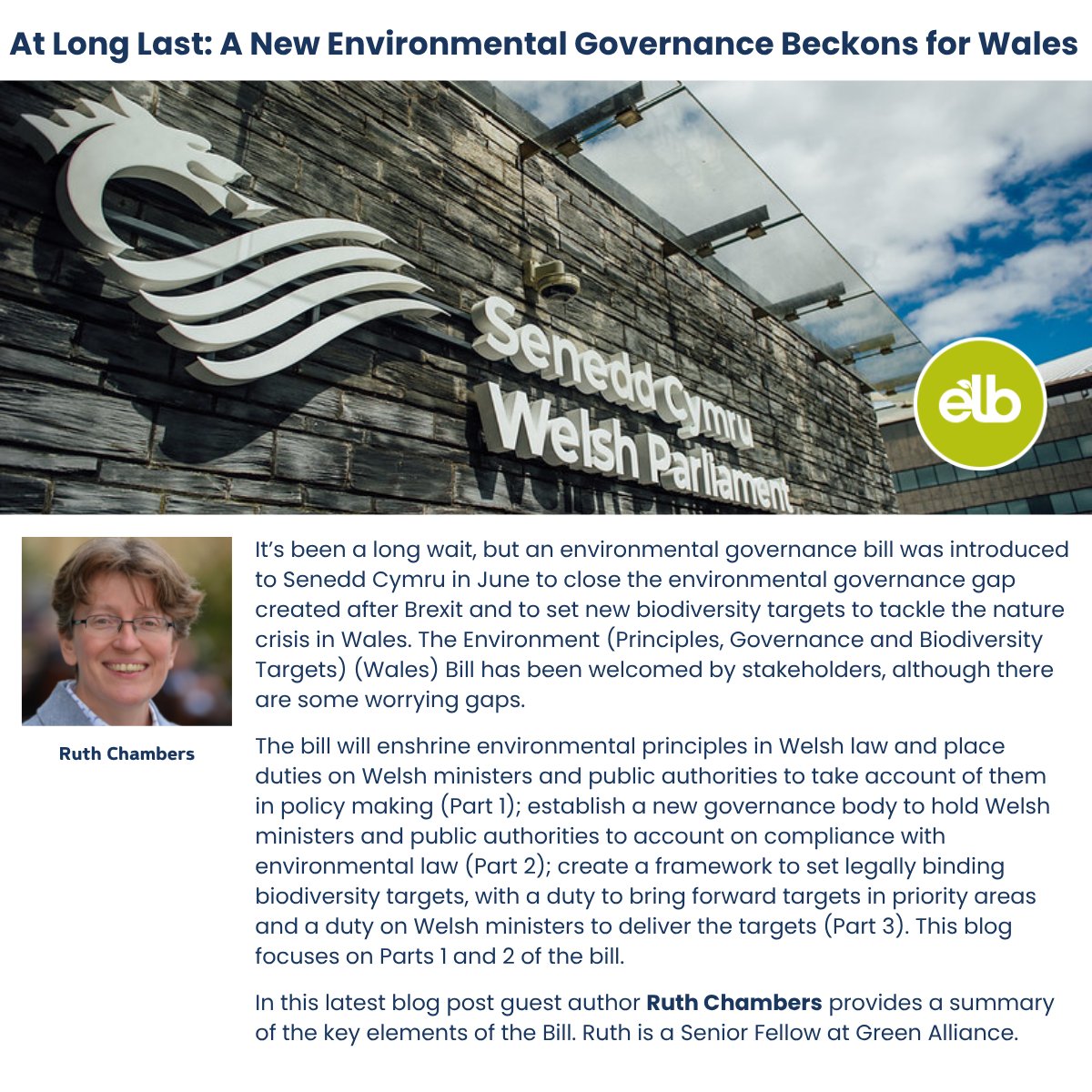 EnvLaw_Blog's tweet image. A new Bill introduced in @SeneddWales seeks to address the environmental governance gap post-Brexit and set targets to tackle the nature crisis in Wales. Read more from guest author @ruthmchambers: lnkd.in/e74TkF_j
Subscribe: lnkd.in/eX6CStUw #EnvironmentalLaw