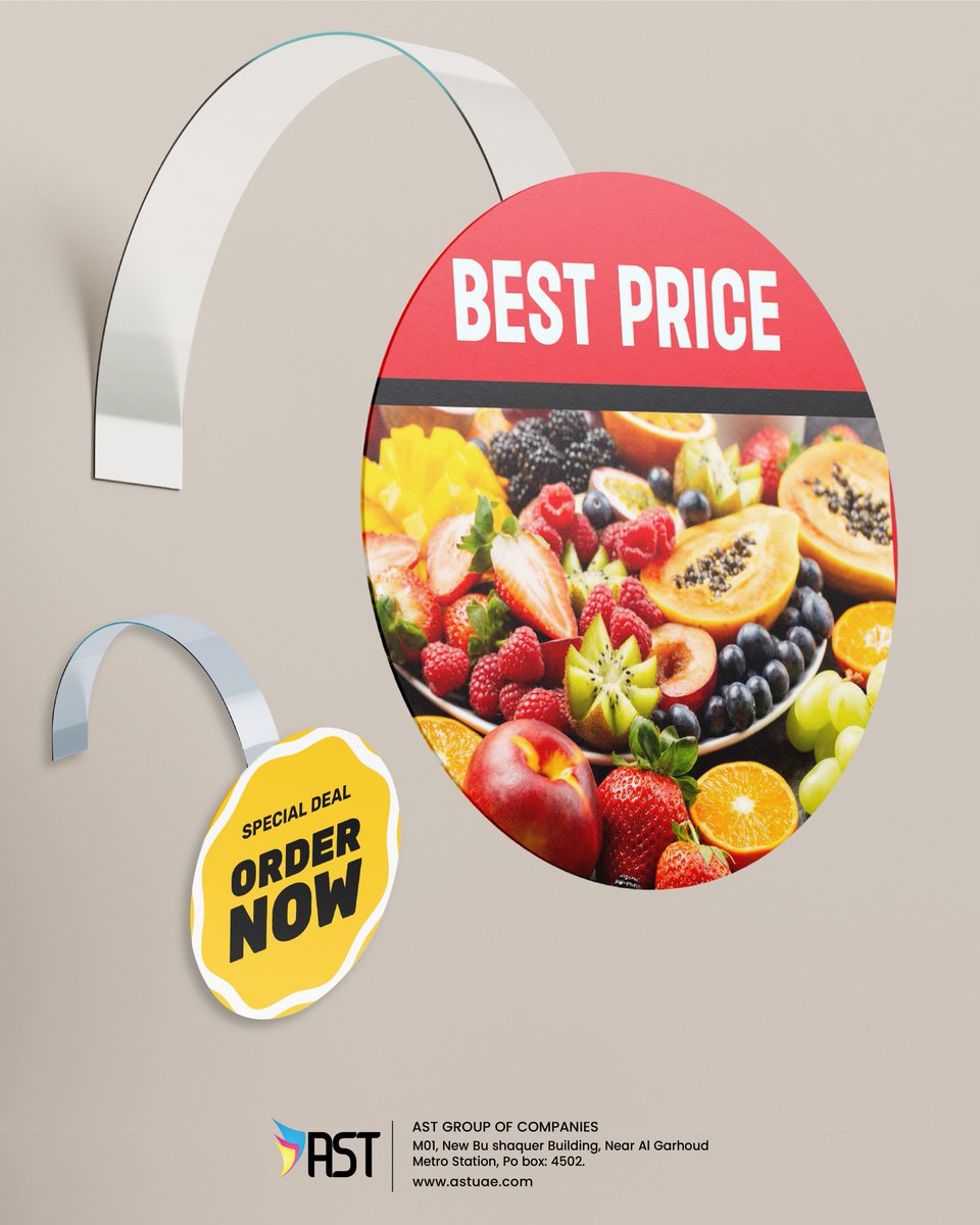 UaeAst's tweet image. Stand out on the shelf!
Custom wobblers by ASTUAE – small, smart, and super eye-catching. 👀
🌐astuae.com
✉info@astuae.com
CONTACT NO:+971 42865911
#ASTUAE #Wobblers #ShelfTalkers #RetailDisplay #POSPrinting #CustomPrints #PrintWithAST #MarketingTools #InStorePromo