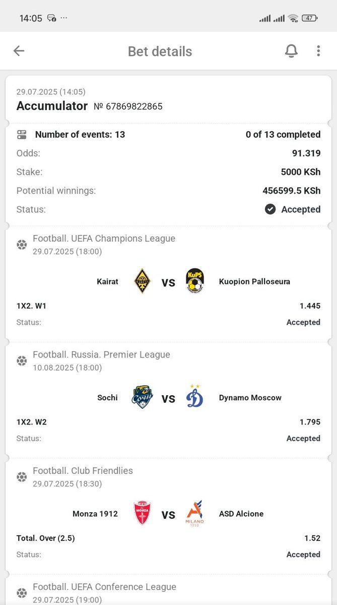 91 odds on Luckypari 

Betslip code :: XTGAG
Registration link: shorturl.at/3fDpU