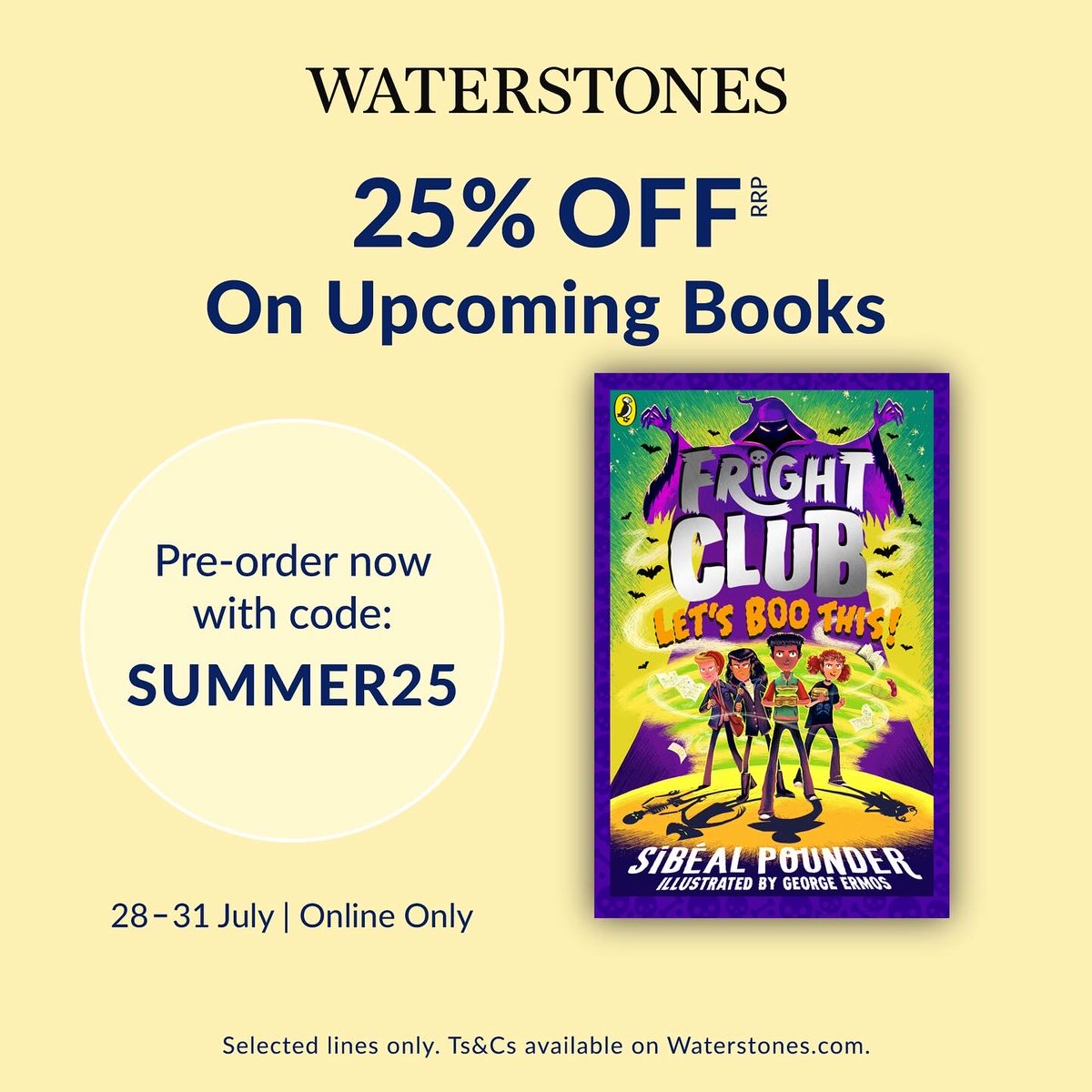 If you were planning to pre-order Fright Club, Waterstones are running a summer 25% off discount for a few days only! 👻 waterstones.com/book/fright-cl…
