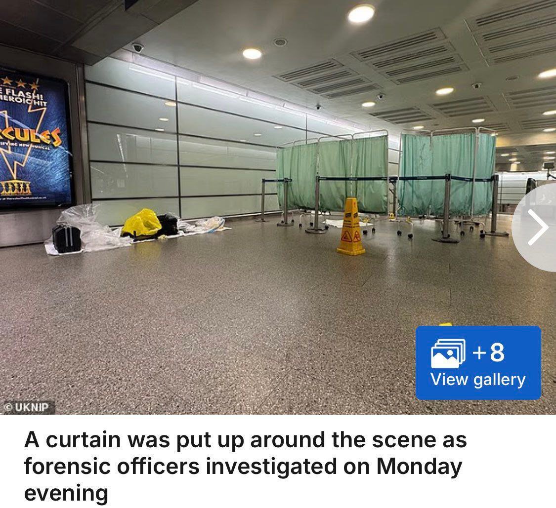 The forensic curtain put up around the "crime scene" at Kings Cross where video footage suggests Tommy Robinson decked a man who assaulted him.
Remember though: there's no two-tier justice. The police erect a forensic tent for every altercation in London, not just when they're