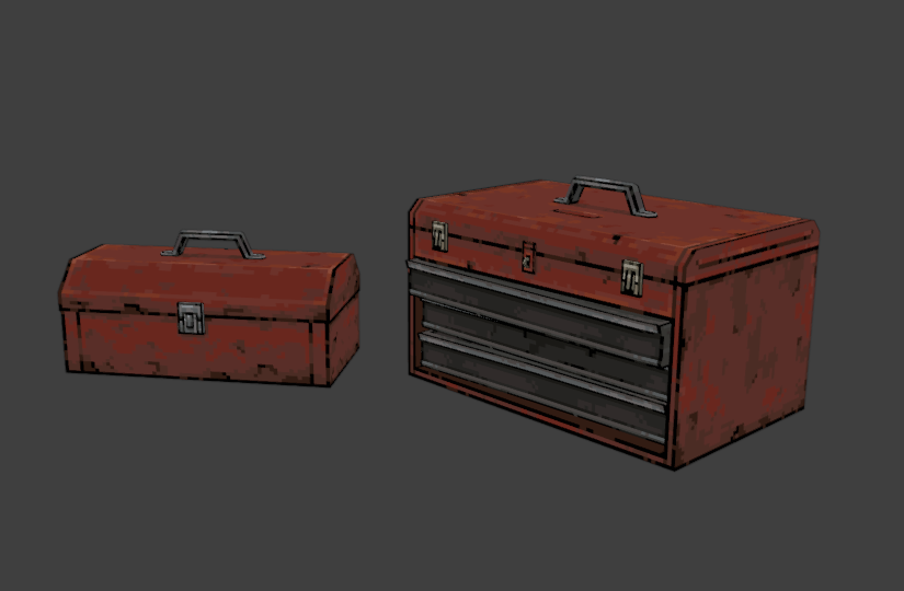 hope42morr0w's tweet image. Todays random asset:  
Toolboxes

#pixelart #lowpoly #indiedev