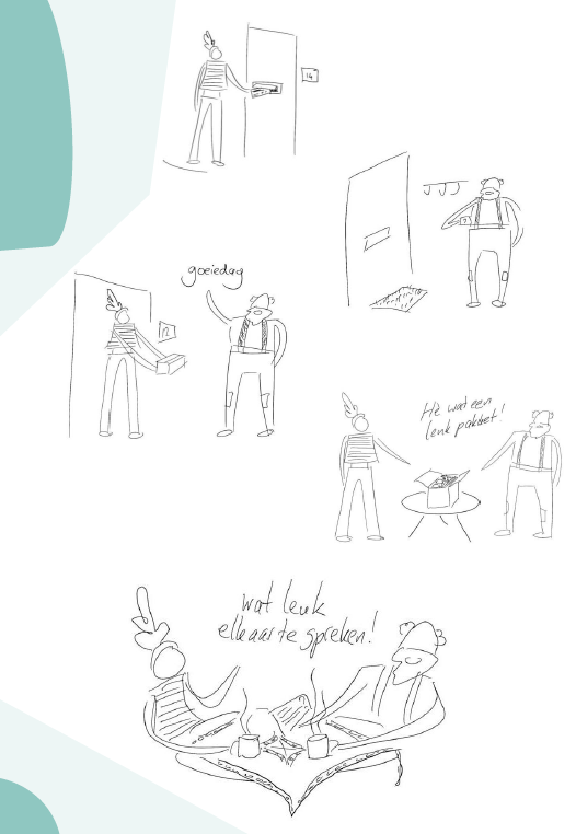 Pakketjes bezorgen tegen eenzaamheid op Utrecht Sience Park.  Project Verkeerd Bezorgd in het wooncomplex De Bisschoppen is een samenwerking tussen de Gemeente Utrecht, SSH, Stichting USP, DOCK en kunstenaar Xander Lenders om ontmoeting te stimuleren. dock.nl