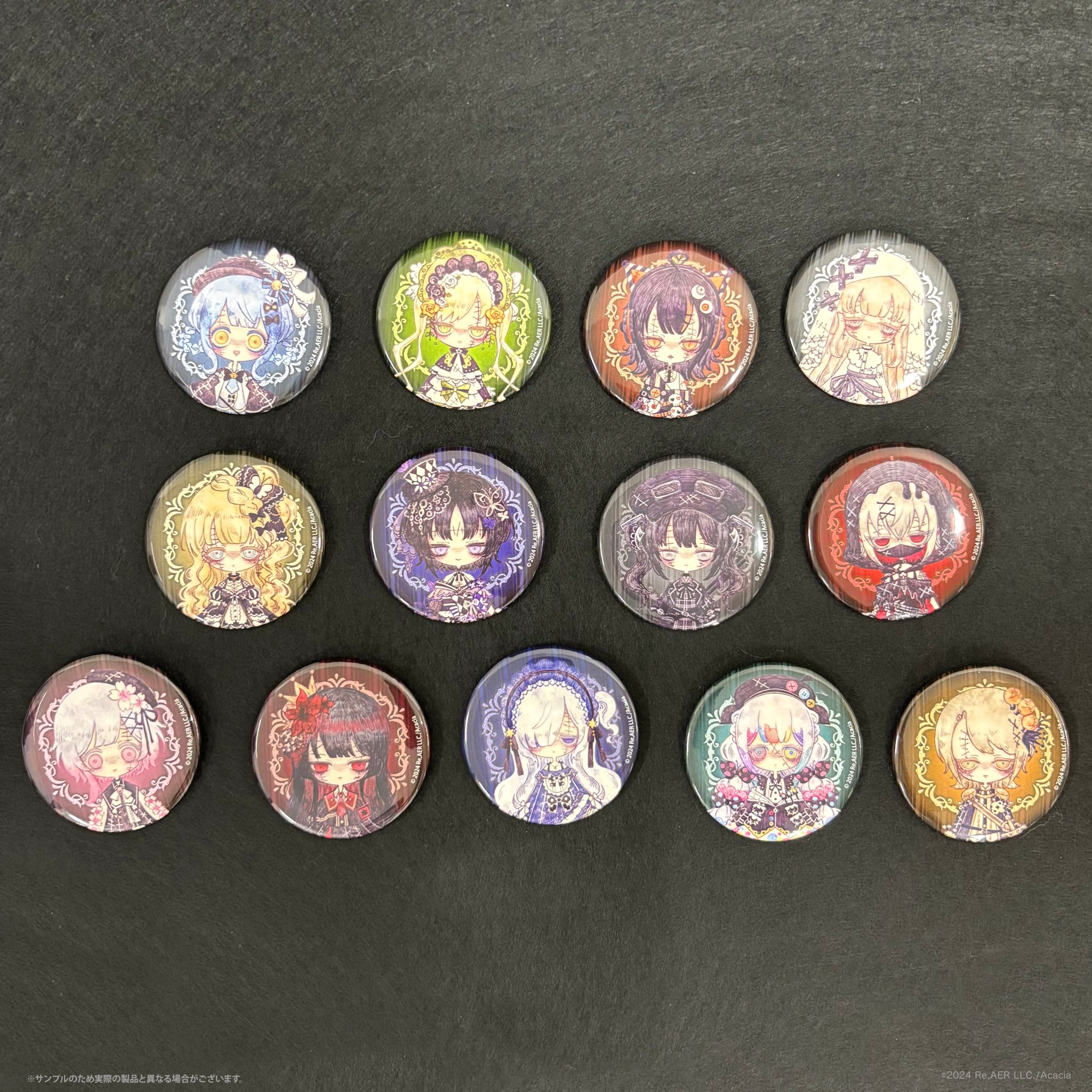 魔法少女ノ魔女裁判　人形化グリッター缶バッジ缶バッジセット 全13種 特典なし】予約9/23〆【11月発売】魔法少女ノ魔女裁判 人形化