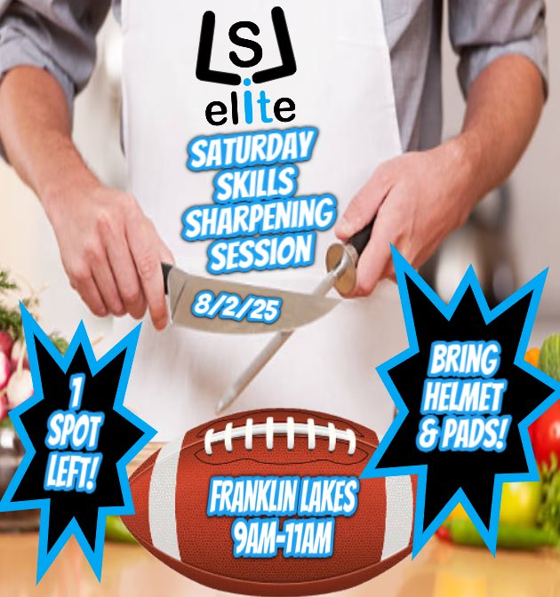THERE IS ONLY 1 SPOT LEFT FOR THIS SATURDAY'S LSL ELITE SKILLS SHARPENING SESSION! IF YOU HAVE, PLEASE BRING YOUR HELMET &amp; PADS. GET READY FOR SOME INTENSE SNAPPING, SNAP &amp; RELEASE AND SNAP &amp; BLOCKING DRILLS. LOTS OF FILMING LIKE NO OTHER LS TRAINING GROUP. DM ME FOR MORE INFO!