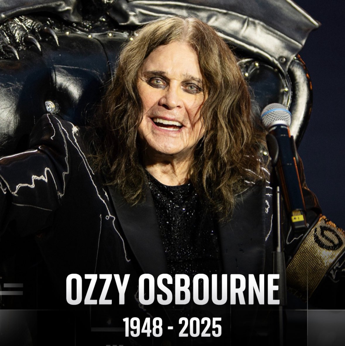 historyrock_'s tweet photo. Today marks one week since Ozzy's passing 🦇💜 https://t.co/NfSbmkFjPl