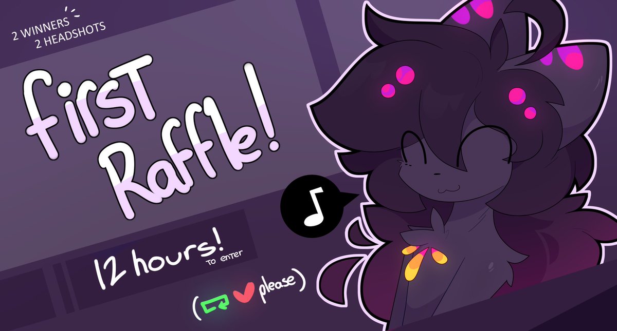 Hii you and welcome to my first raffle <3 I plan to do this every month :3 Not just headshots of course x3 This is just a test uwu

🔻To join the Raffle:
Follow me and put your OC here :3

- 2 winners/ 2 headshots
- 12 hours to enter the raffle
- Public winners

GL to everyone ❤️