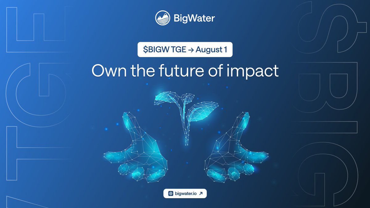 You’ve heard the air’s getting cleaner.
You’ve seen the trees growing.
You’ve tracked the clean water delivered.

But now — it’s time for YOU to hold the proof.

$BIGW TGE → August 1

Listing on <a href="/BitMartExchange/">BitMart</a>  and <a href="/CoinstoreExc/">Coinstore</a> 

The future of verifiable sustainability is
