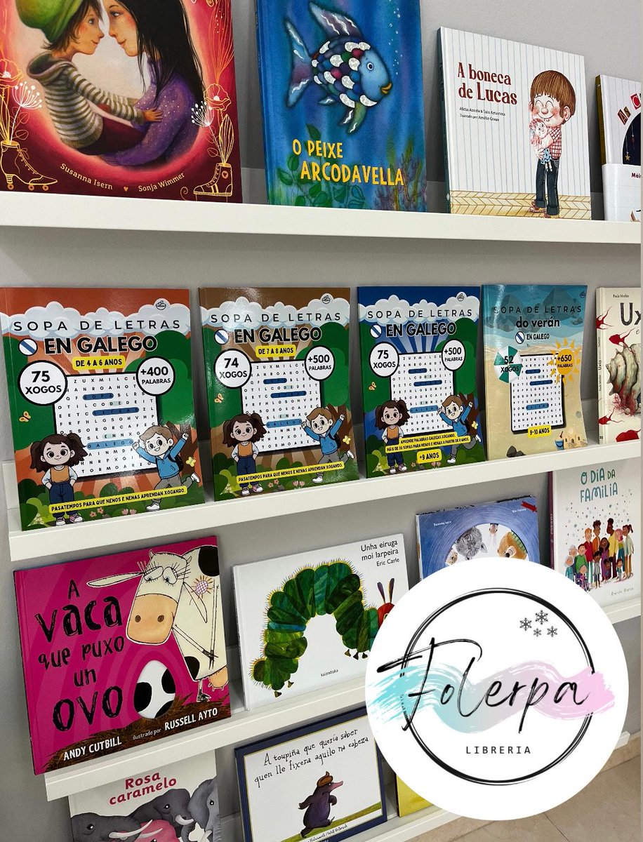 Xa temos, moi ben acompañados, os libros de #PidoPapas na Librería Folerpa no #milladoiro
Dádelle unha visita!
👉Rúa Anxeriz, 16 - O Milladoiro

#libreria #santiago #ames #pasatempos #engalego #galego  #libreriafolerpa
