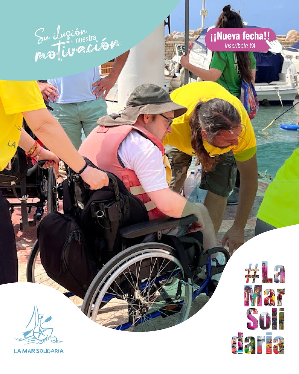 #MarSolidaria2025
🎯 Actividades acuáticas adaptadas:
🚣‍♀️ Kayak | 🤿 Buceo | 🏄 Paddle Surf | ⛵ Vela | 
🏊 Travesía a nado
🏖️ Y en tierra firme: Para-Kárate + Gymkana multideporte 🔥
✏️Inscríbete YA: bit.ly/46PPXXB