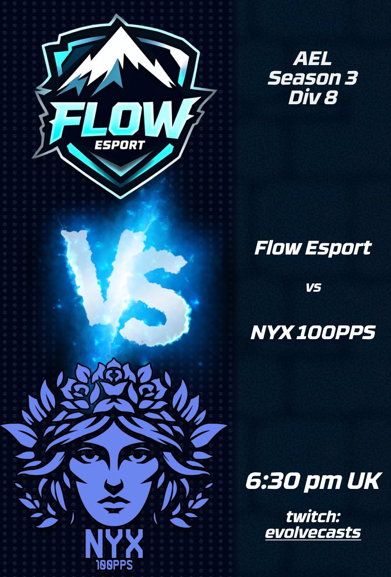 eFlow Esport (@eflowesport) on Twitter photo ๐ฎ Matchday Alert!
Flow Esport kicks off their first-ever match tonight vs <a href="/TheNyxHQ/">Nyx Esports ๐</a>'s #100PPS!
๐ Time: 6:30 PM UK time
๐ฅ Lineup: Muffen, Torzyi, Mikas & Skruff
๐บ Watch live: twitch.tv/evolvecasts
Letโs make it count! ๐ฅ
#FlowEsport #Esports #COD #AEL #Matchday ๐ฎ Matchday Alert!
Flow Esport kicks off their first-ever match tonight vs <a href="/TheNyxHQ/">Nyx Esports ๐</a>'s #100PPS!
๐ Time: 6:30 PM UK time
๐ฅ Lineup: Muffen, Torzyi, Mikas & Skruff
๐บ Watch live: twitch.tv/evolvecasts
Letโs make it count! ๐ฅ
#FlowEsport #Esports #COD #AEL #Matchday